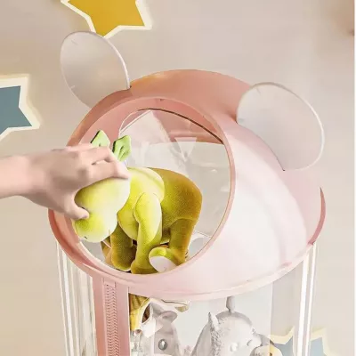 Organizer pojemnik na zabawki 112 cm zapinany na zamek różowy