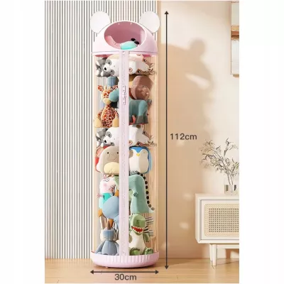 Organizer pojemnik na zabawki 112 cm zapinany na zamek różowy