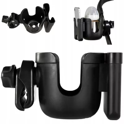 Uniwersalny uchwyt na kubek / butelkę i telefon do wózka dziecięcego