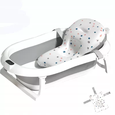 Składana wanienka z termometrem bezpieczna kąpiel + poduszka do kapieli