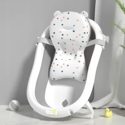 Składana wanienka z termometrem bezpieczna kąpiel + poduszka do kapieli