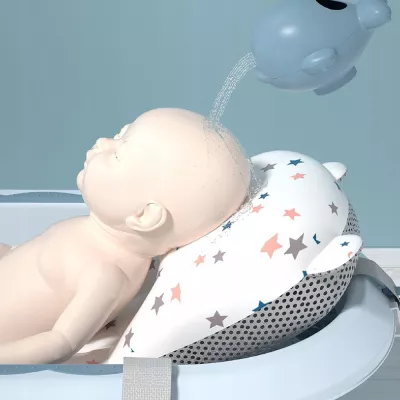 Składana wanienka z termometrem bezpieczna kąpiel + poduszka do kapieli