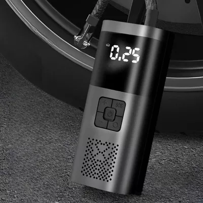 Akumulatorowa pompka elektryczna mini kompresor samochodowy flashlight SOS