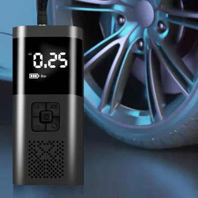 Akumulatorowa pompka elektryczna mini kompresor samochodowy flashlight SOS