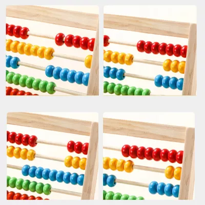 Liczydło Drewniane Stojące Edukacyjne dla Dzieci Nauka Liczenia Matematyki