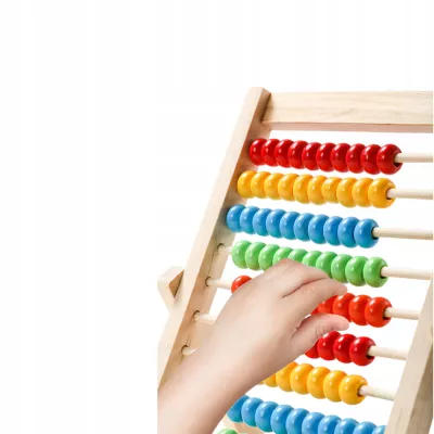 Liczydło Drewniane Stojące Edukacyjne dla Dzieci Nauka Liczenia Matematyki