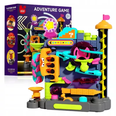 Tor Kulkowy Montessori Gra Zręcznościowa Labirynt 3D 16 Poziomów dla Dzieci