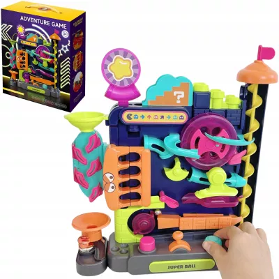 Tor Kulkowy Montessori Gra Zręcznościowa Labirynt 3D 16 Poziomów dla Dzieci