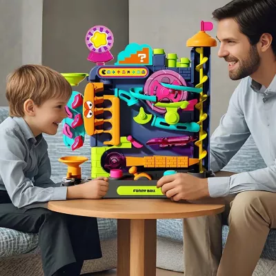 Tor Kulkowy Montessori Gra Zręcznościowa Labirynt 3D 16 Poziomów dla Dzieci