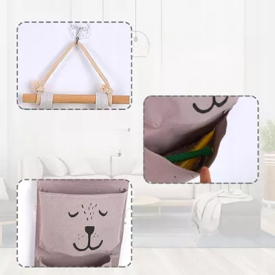 2x Organizer Wiszący do Pokoju Dziecka Kieszeń na Zabawki do łazienki 60 cm