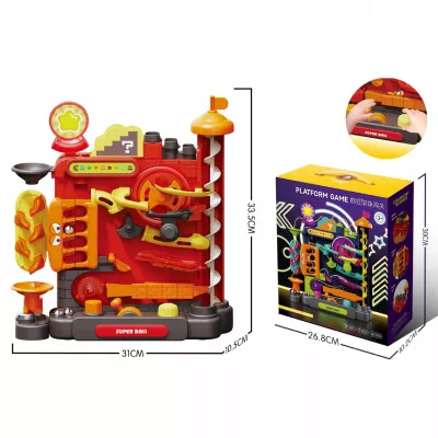 Tor Kulkowy Gra Zręcznościowa logiczna Labirynt 3D 16 Poziomów dla Dzieci