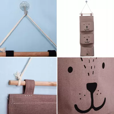 2x Organizer Wiszący do Pokoju Dziecka Kieszeń na Zabawki do łazienki 60 cm