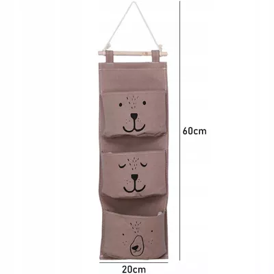 2x Organizer Wiszący do Pokoju Dziecka Kieszeń na Zabawki do łazienki 60 cm
