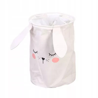 Kosz organizer na zabawki dla dzieci 63L zamykany pojemnik królik z uszami