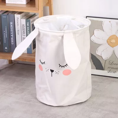 Kosz organizer na zabawki dla dzieci 63L zamykany pojemnik królik z uszami