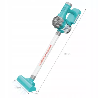 Odkurzacz dla Dzieci Pionowy 2w1 Zestaw do Sprzątania 3 Ssawki Dźwięki