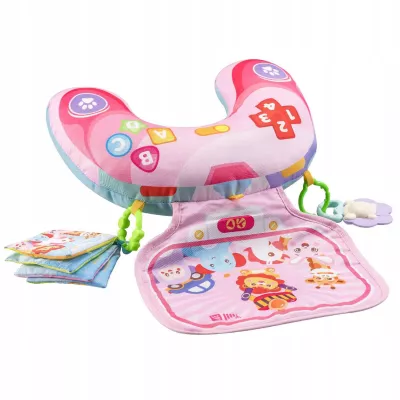 Poduszka Edukacyjna dla Niemowlaka Sensoryczna Zabawa Grzechotka Książeczka