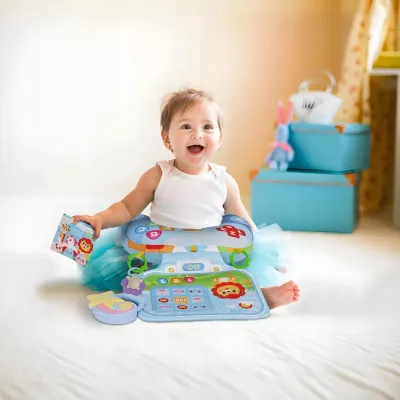 Poduszka Edukacyjna dla Niemowlaka Sensoryczna Zabawa Grzechotki Melodie