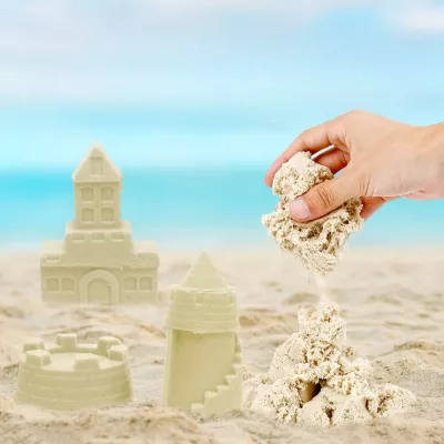 Piasek Kinetyczny dla dzieci z Pojazdami Budowlanymi i Żurawiem w Walizce