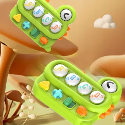 Interaktywna zabawka edukacyjna wyskakujące dinozaury Pop-up grzechotka