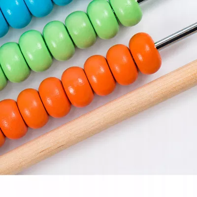 Liczydło Dziecięce Drewniane Edukacyjne 10 Rzędów Nauka Liczenia Cyfry