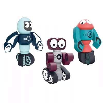 Klocki magnetyczne dla dzieci roboty 21 elementów kosmiczna zabawa