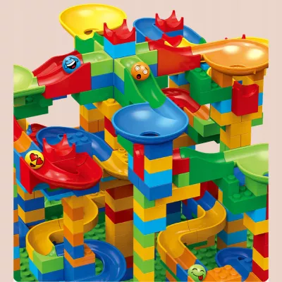 Tor Kulkowy Kulodrom Duży Labirynt Wyścigi Kulek 514 el. klocki