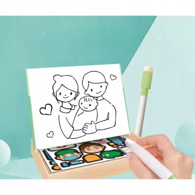 Tablica suchościeralna magnetyczna układanka lekarz doktor edukacyjna