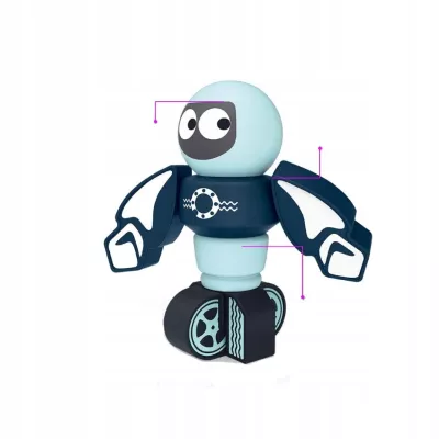 Klocki magnetyczne dla dzieci roboty 21 elementów kosmiczna zabawa