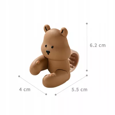 Silikonowa osłona na klamkę - anty uderzeniowy ochraniacz drzwi miś brązowy