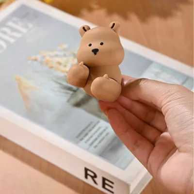 Silikonowa osłona na klamkę - anty uderzeniowy ochraniacz drzwi miś brązowy