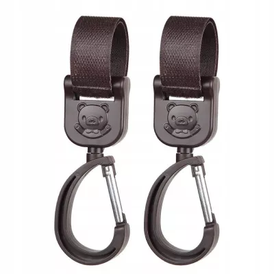 Uniwersalny zestaw 2 zaczepów uchwyt do wózka mocny hak na torbę zakupy