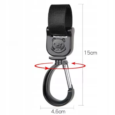 Uniwersalny zestaw 2 zaczepów uchwyt do wózka mocny hak na torbę zakupy