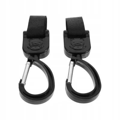 Uniwersalny zestaw 2 zaczepów uchwyt do wózka mocny hak na torbę zakupy