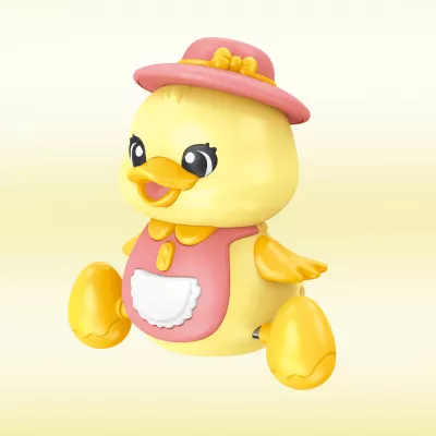 Interaktywna Kaczuszka z maluchami na magnes nauka raczkowania dla dzieci