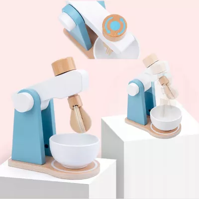 Drewniany Mikser Kuchenny dla Dzieci Akcesoria Zabawa w Gotowanie