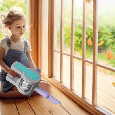 Odkurzacz dla Dzieci Pionowy + Stacja Zestaw do Sprzątania 3 Ssawki Dźwięki