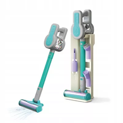 Odkurzacz dla Dzieci Pionowy + Stacja Zestaw do Sprzątania 3 Ssawki Dźwięki