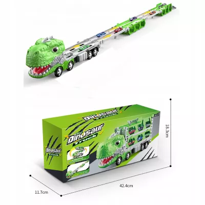 Ciężarówka Dinozaur Tor Wyścigowy 2 Auta resoraki dla Dzieci