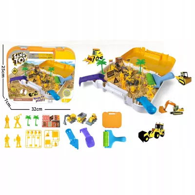 Piasek Kinetyczny dla dzieci Magiczny Plac Budowy 1 kg Maszyny Foremki 3+