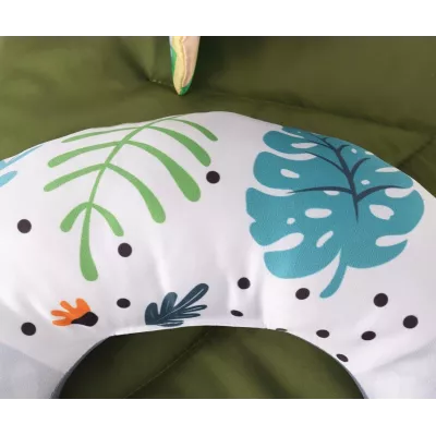 Mata edukacyjna sensoryczna interaktywna Liść z pałąkami i zabawkami 0+