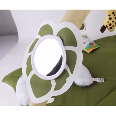 Mata edukacyjna sensoryczna interaktywna Liść z pałąkami i zabawkami 0+