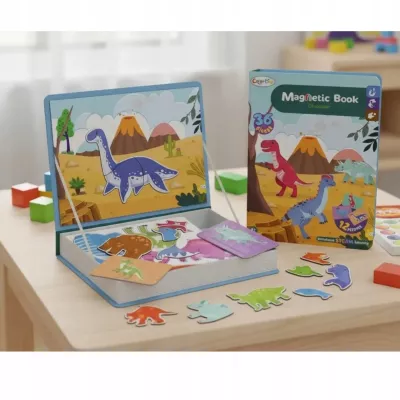 Układanka magnetyczna Montessori dinozaury puzzle magnetyczne dla dzieci