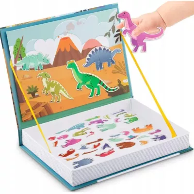 Układanka magnetyczna Montessori dinozaury puzzle magnetyczne dla dzieci