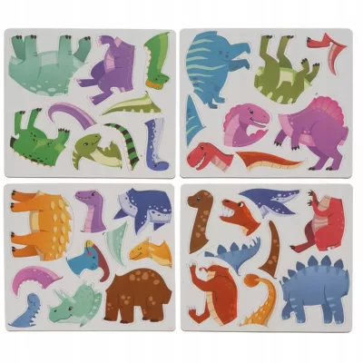 Układanka magnetyczna Montessori dinozaury puzzle magnetyczne dla dzieci
