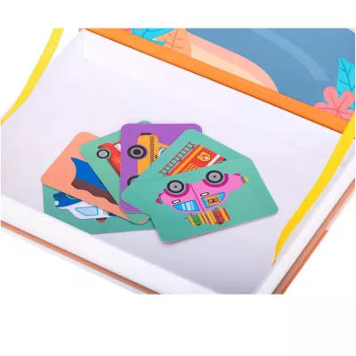 Układanka magnetyczna Montessori dla dzieci środki transportu puzzle