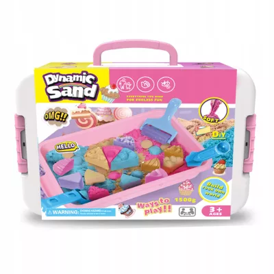 Piasek Kinetyczny dla dzieci Magiczny cukiernia babeczki 1,5 kg Foremki 3+