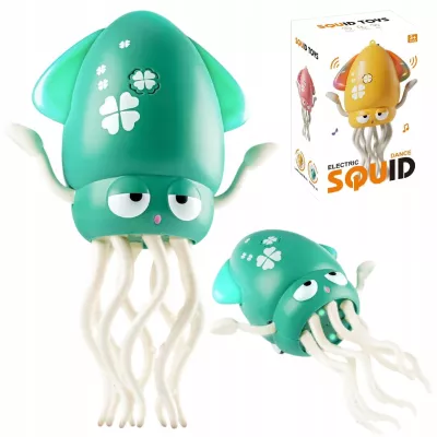 Tańcząca Ośmiornica USB - Interaktywna Zabawka z Muzyką i LED + Wędka