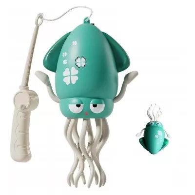 Tańcząca Ośmiornica USB - Interaktywna Zabawka z Muzyką i LED + Wędka