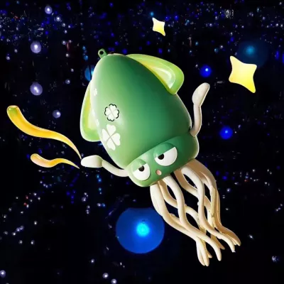 Tańcząca Ośmiornica USB - Interaktywna Zabawka z Muzyką i LED + Wędka